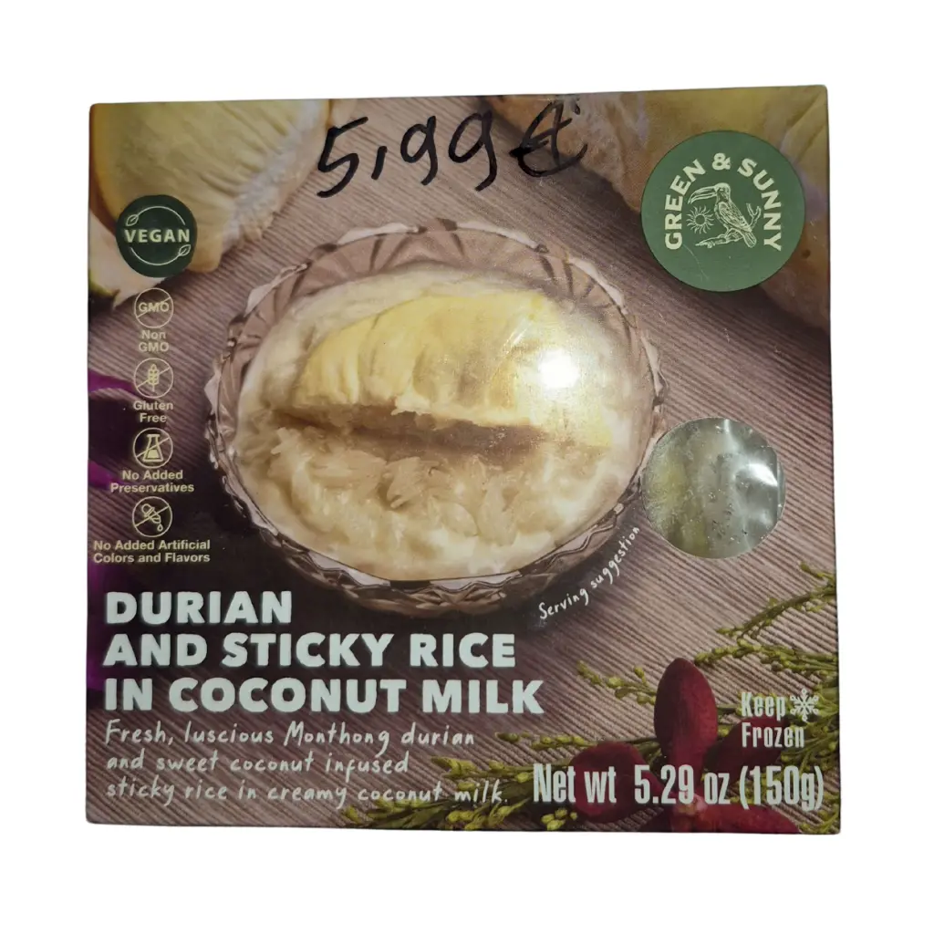Durian and Sticky Rice in Coconut Milk