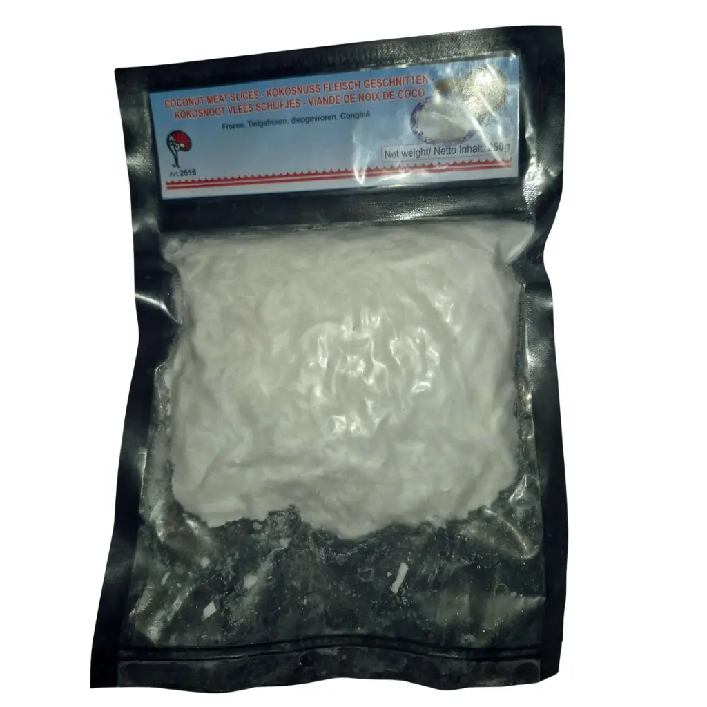 COCONUT MEAT SLICES - KOKOSNUSS FLEISCH GESCHNITTEN - KOKOSNOOT VLEES SCHIJFJES - VIANDE DE NOIX DE COCO