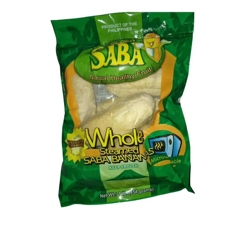 Gedämpfte ganze Saba-Bananen